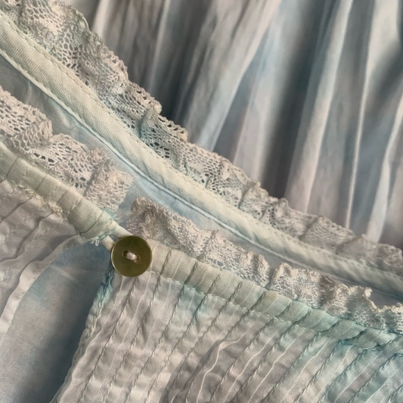 Aritzia Wilfred Elia Dress Tie Dye Blue White - Picture 7 of 8